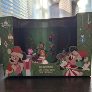 Disney Festive Green Mug and Coaster Set